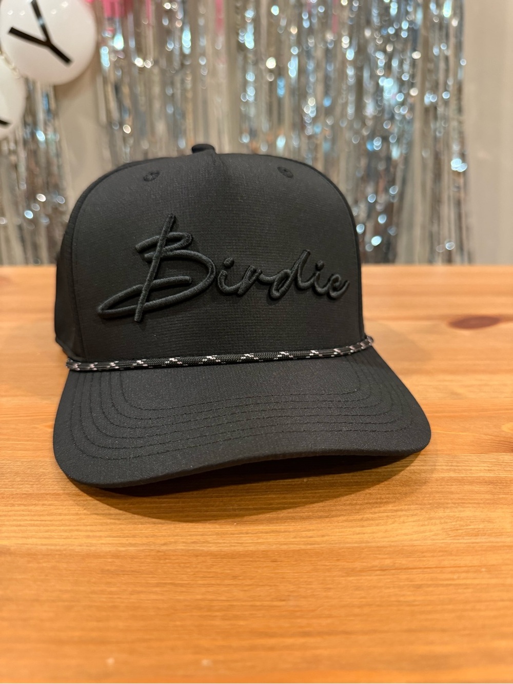 Bad Birdie Birdie Rope Golf Hat Black Tonal Snapback Adjustable